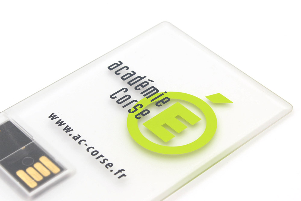 Cle USB Carte Transparente Academie de Corse